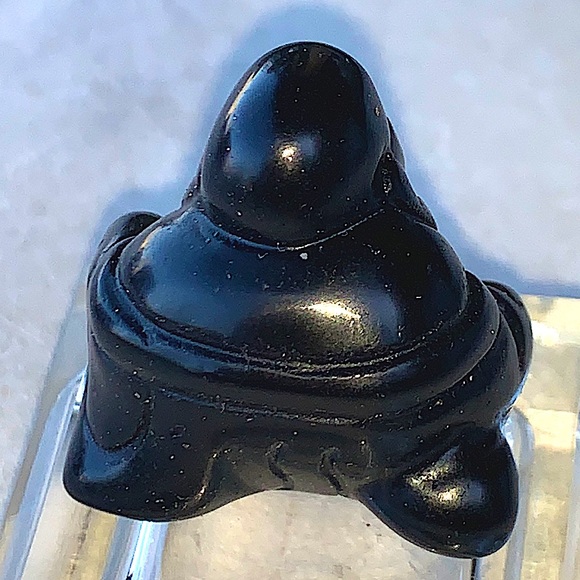 BUDDHA OBSIDIAN CRYSTAL STONE ROCK 1 1/4 INCH (FOR ONE) HEALING STONE - Picture 6 of 8